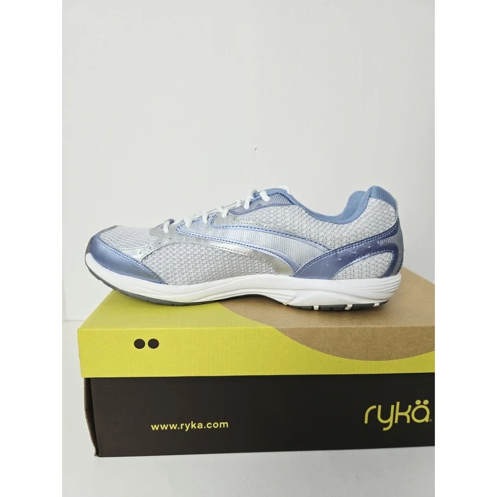 Ryka Womens Shoes NEW size 11W silver/ blue athletic shoes 751625